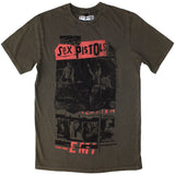 Sex Pistols T Shirt - Photo Collage Stone Wash