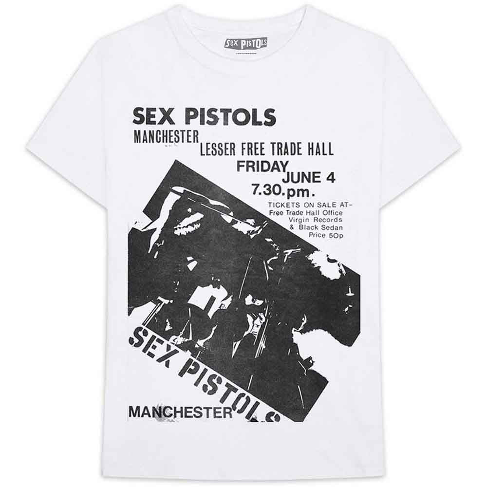 Sex Pistols T Shirt - Manchester Flyer | Buy Now For 24.99