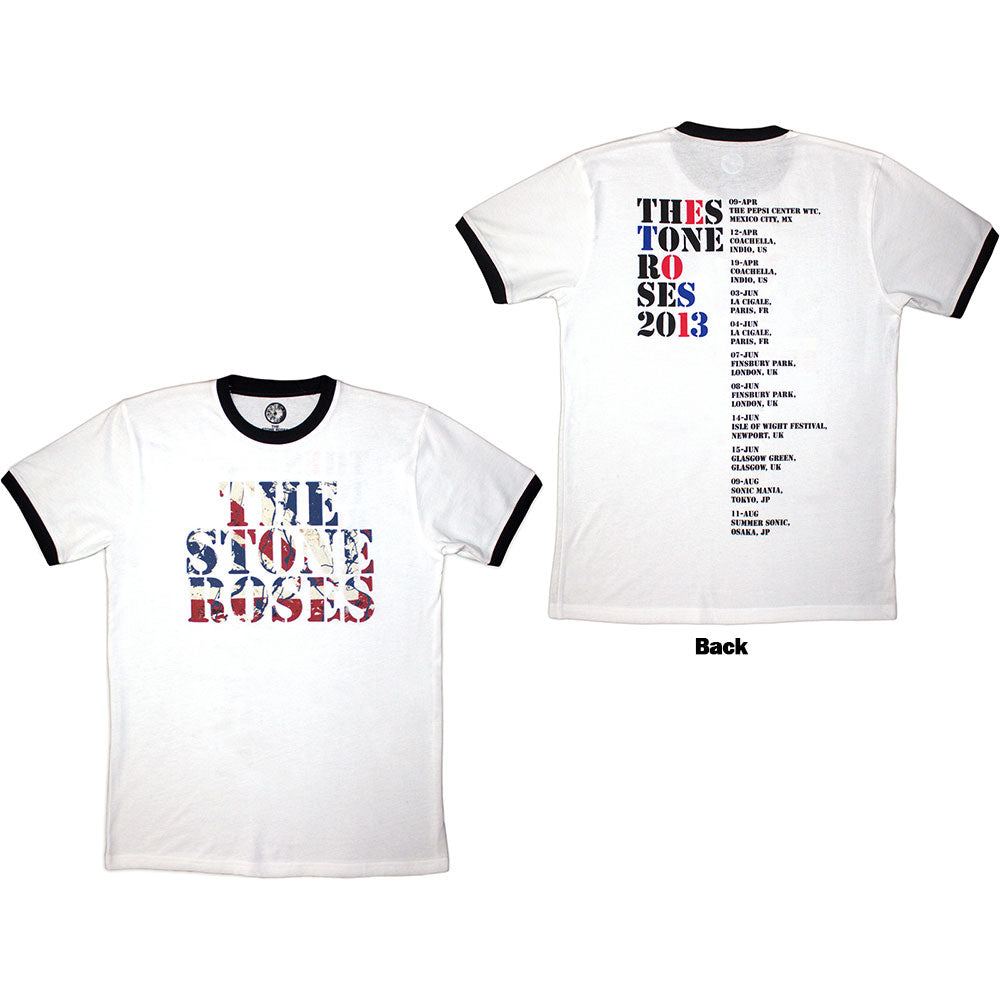 The Stone Roses T Shirt - 2013 Tour Ringer | Buy Now For 24.99
