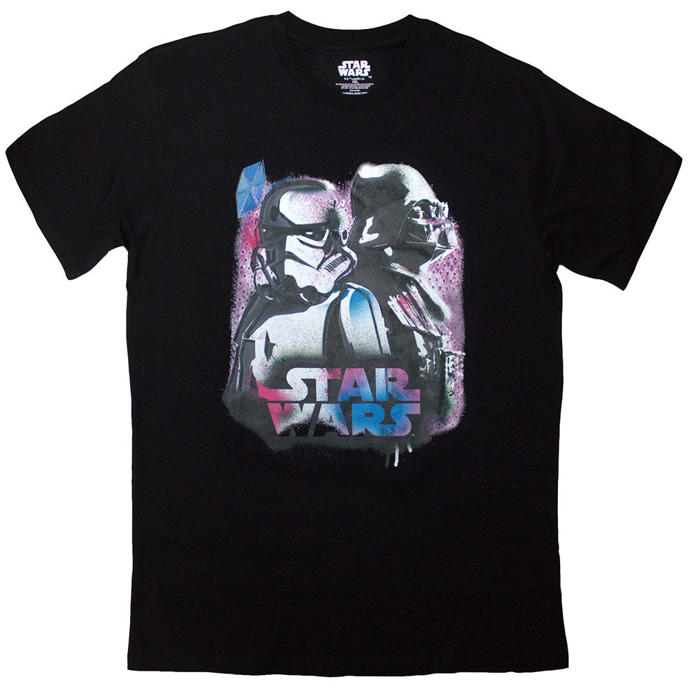 Star Wars T Shirt - Vader & Trooper Neon | Buy Now For 19.99