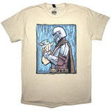 Star Wars T Shirt - The Mandalorian Holding Grogu
