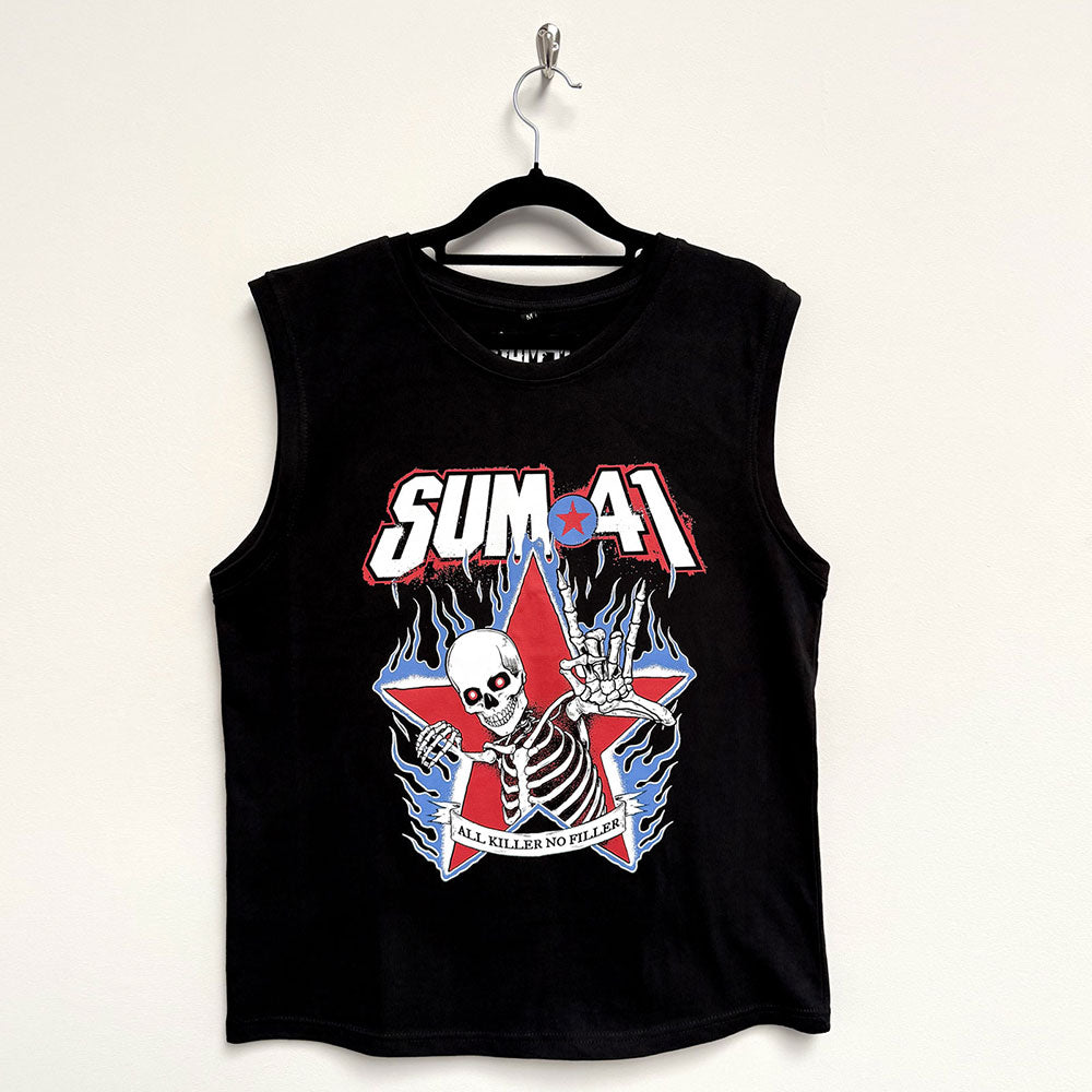 Sum 41 Vest Top - All Killer No Filler Skeleton | Buy Now For 24.99