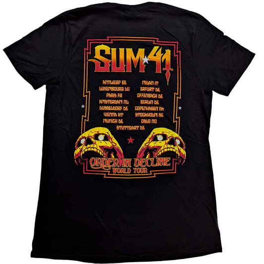Sum 41 T Shirt - Order In Decline Tour 2020 Candle Skull