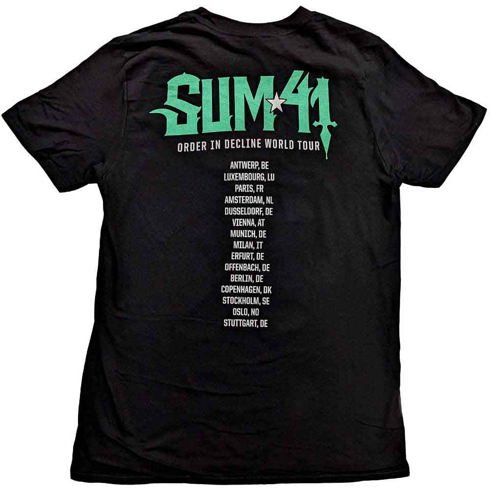 Sum 41 T Shirt - Order In Decline Tour 2020 Purple Skull