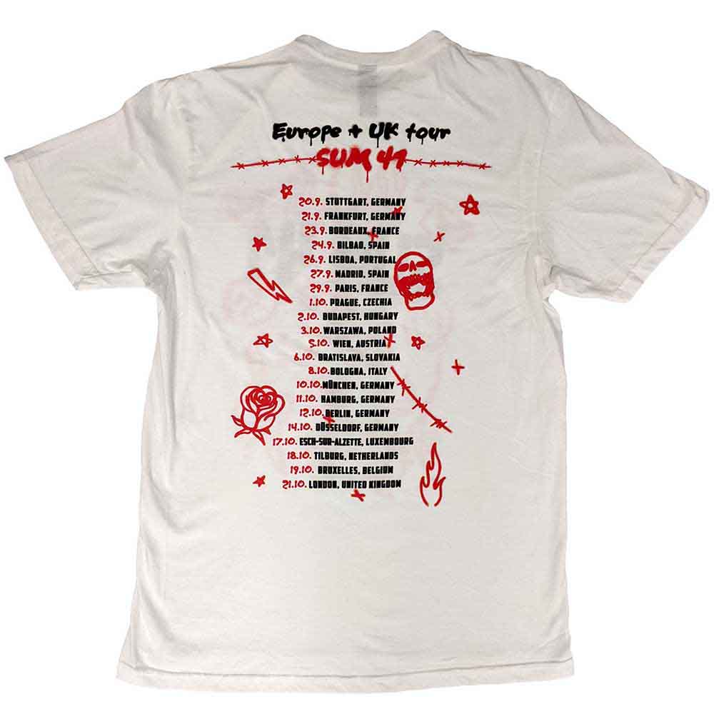 Sum 41 T Shirt - Sketches European Tour 2022