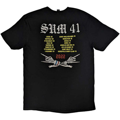 Sum 41 T Shirt - AKNF Skeleton European Tour 2022