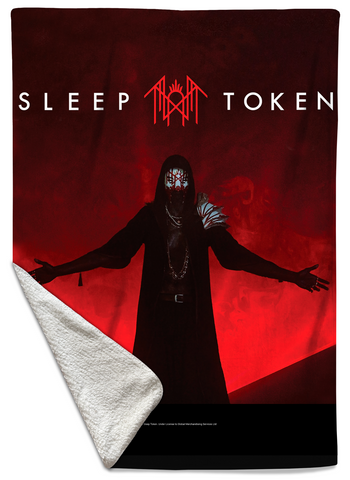 Rocksax Sleep Token Sherpa Fleece Blanket - Red Light