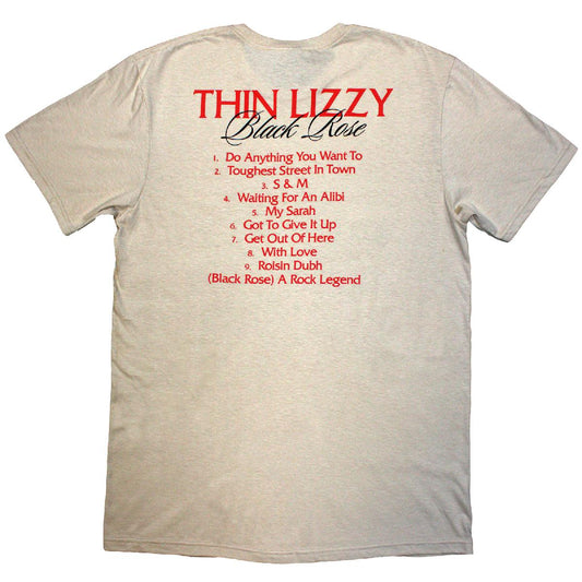 Thin Lizzy T Shirt - Black Rose Tracklist