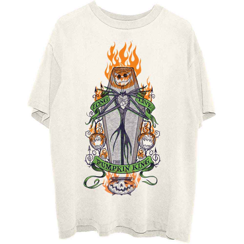 Disney T Shirt - Orange Flames Pumpkin King