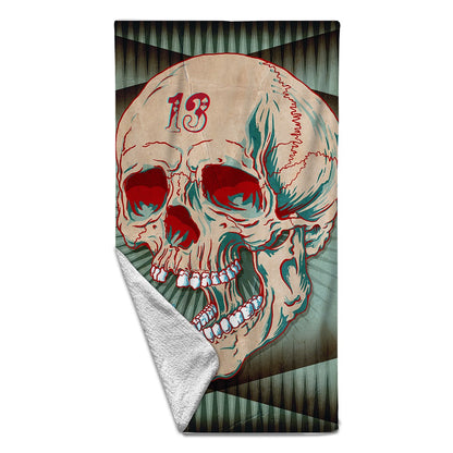 Rocksax X Alchemy Towel - Live Life Skull