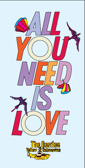 Rocksax The Beatles Towel - Love Is All You Need