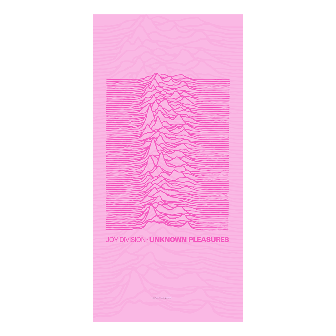 Rocksax Joy Division Towel - Unknown Pleasures Pink