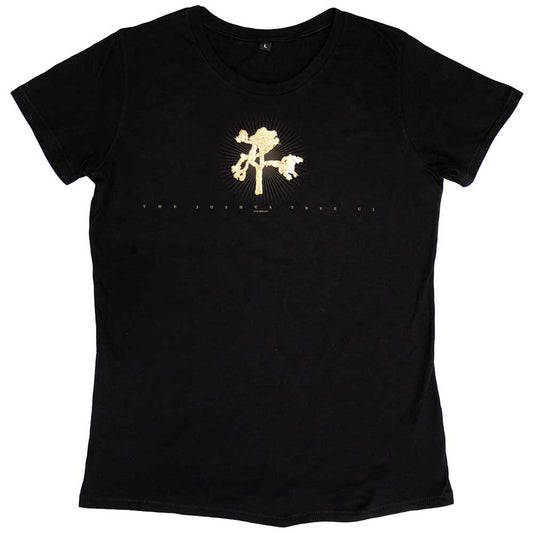 U2 Woman's T Shirt - Gold Tree Flock Babydoll
