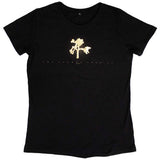 U2 Woman's T Shirt - Gold Tree Flock Babydoll