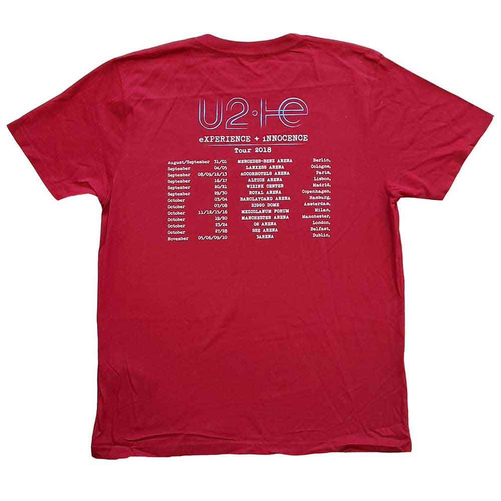 U2 T Shirt - E+I 2018 Tour Dates