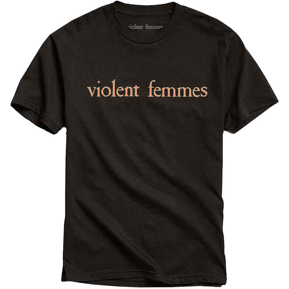 Violent Femmes T Shirt - Salmon Pink Vintage Logo