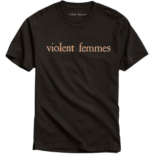 Violent Femmes T Shirt - Salmon Pink Vintage Logo