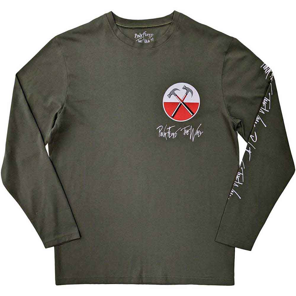 Pink Floyd The Wall Long Sleeve T Shirt - The Wall Hammers Logo