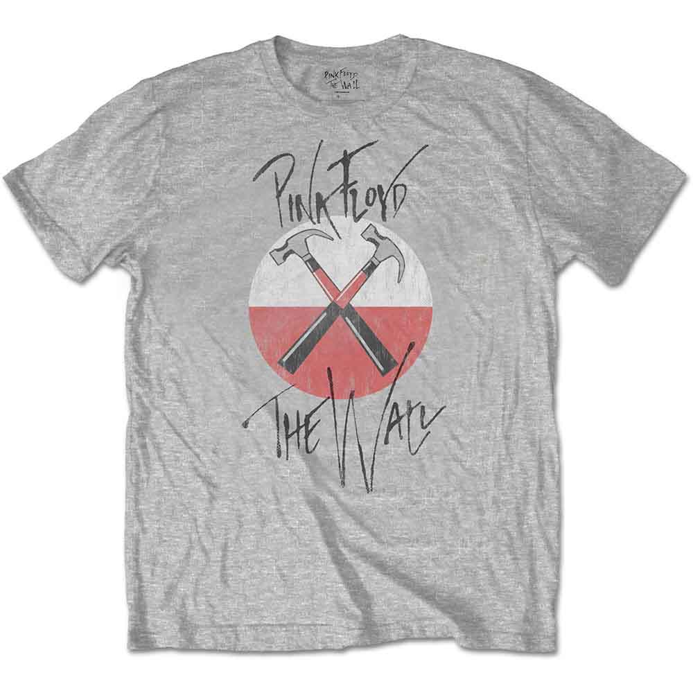 Pink Floyd The Wall T Shirt - The Wall Faded Hammers Logo