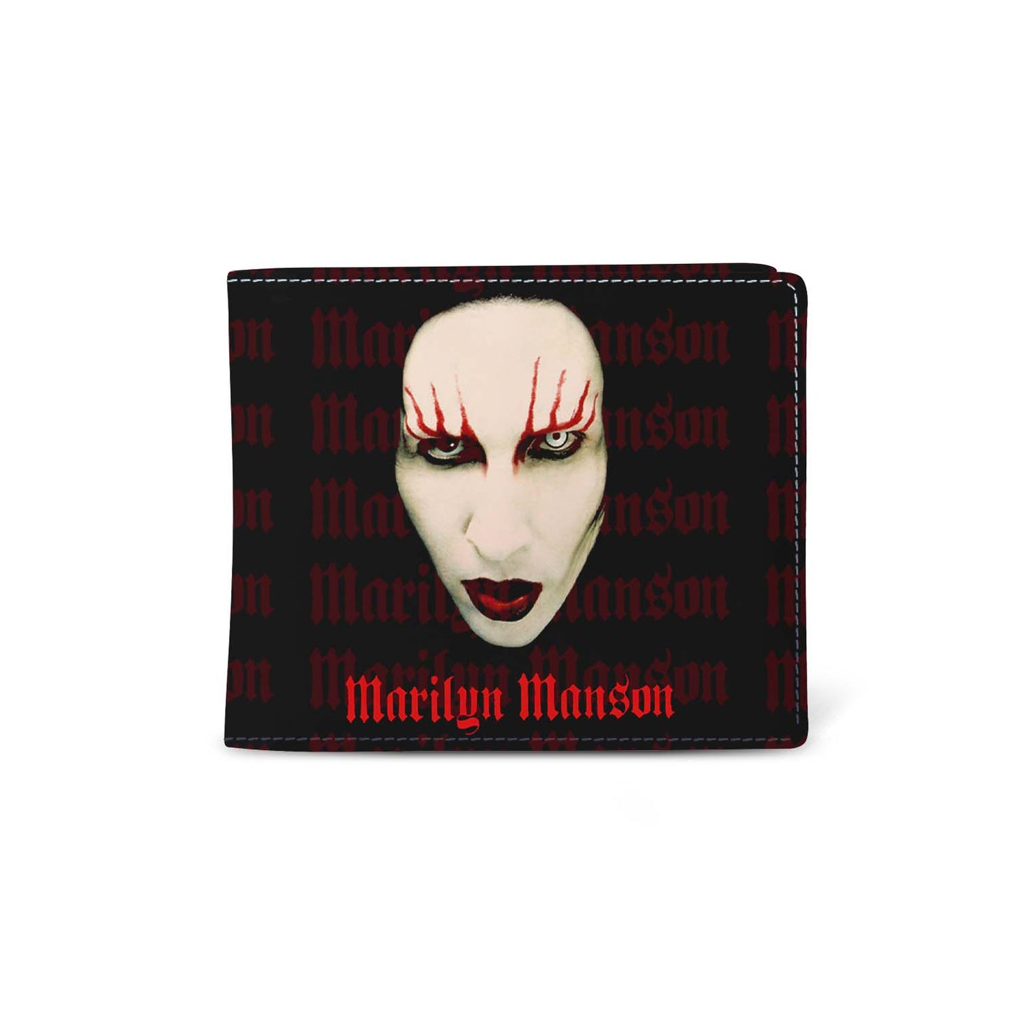 Rocksax Marilyn Manson Wallet - Logo / Red Lips  | Buy Now For 19.99