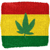 Generic Wrist Bands - Sweat - Rasta Leaf