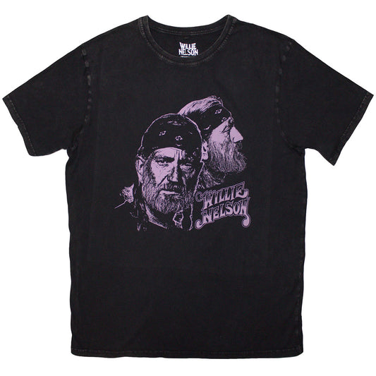 Willie Nelson T Shirt - Purple Graphic Stone Wash | Buy Now For 24.99