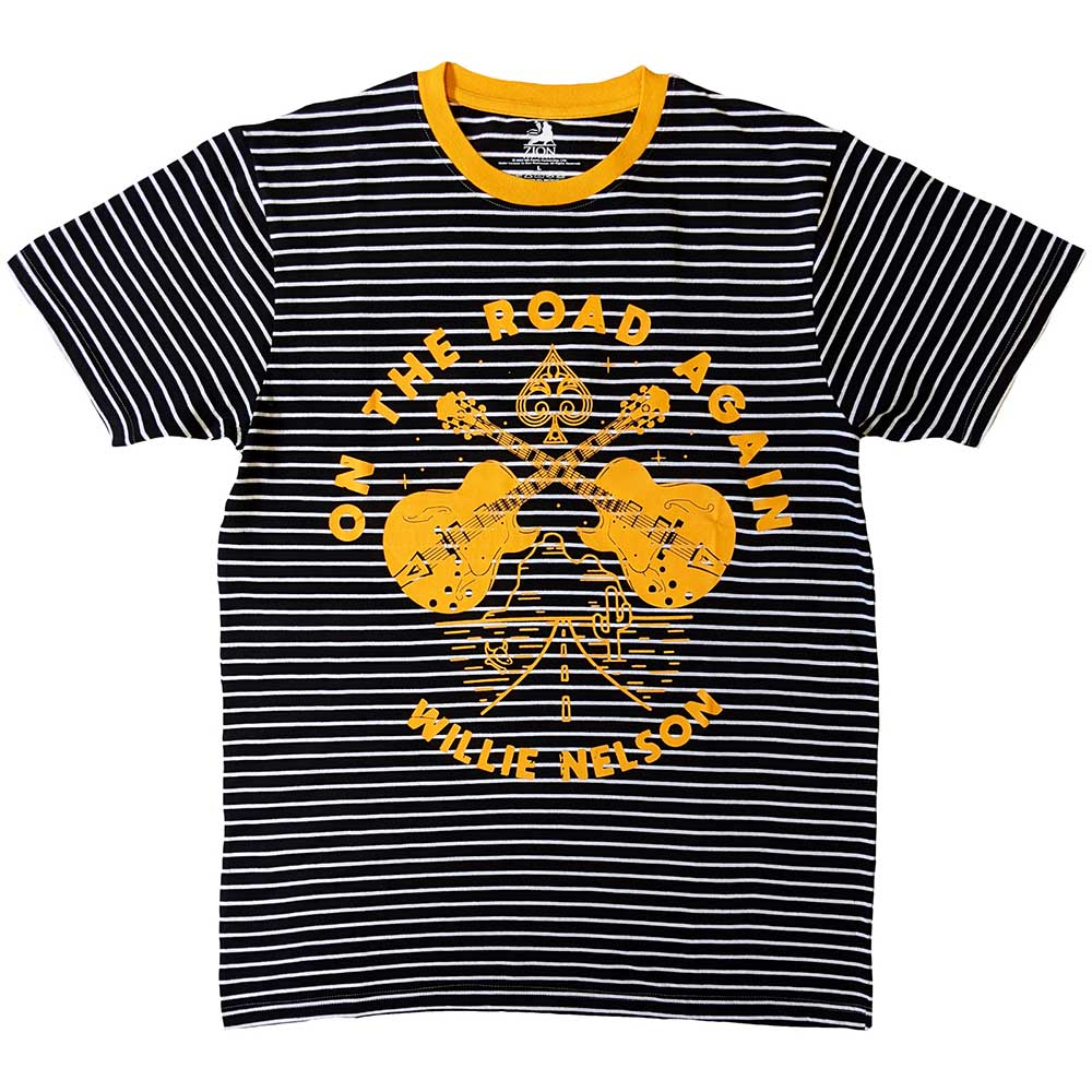 Willie Nelson T Shirt - On The Road Again Ringer