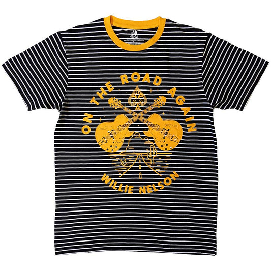 Willie Nelson T Shirt - On The Road Again Ringer