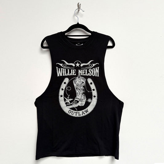 Willie Nelson Vest Top - Outlaw | Buy Now For 24.99