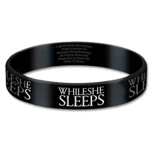 While She Sleeps Wrist Band - Rubber Gummy - Logo