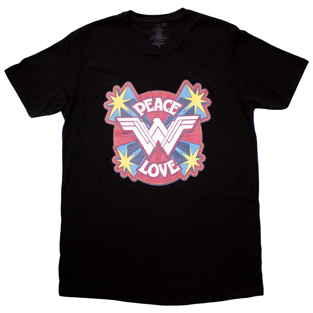 DC Comics T Shirt - Peace & Love | Buy Now For 19.99