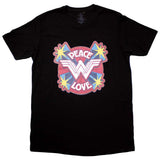 DC Comics T Shirt - Peace & Love | Buy Now For 19.99