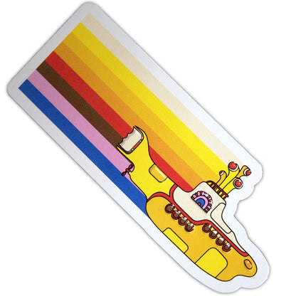 The Beatles Fridge Magnets - Yellow Submarine Coloured Stripes Embossed