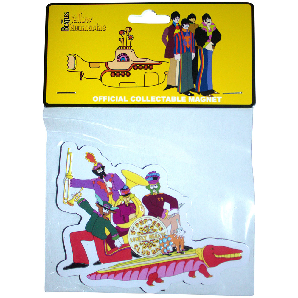 The Beatles Fridge Magnets - Yellow Submarine Band On Croc Embossed