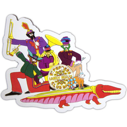 The Beatles Fridge Magnets - Yellow Submarine Band On Croc Embossed