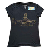 The Beatles Woman's T Shirt - Yellow Submarine Diamante