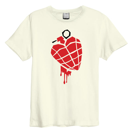 Green Day Amplified Vintage T Shirt - American Idiot Heart Grenade