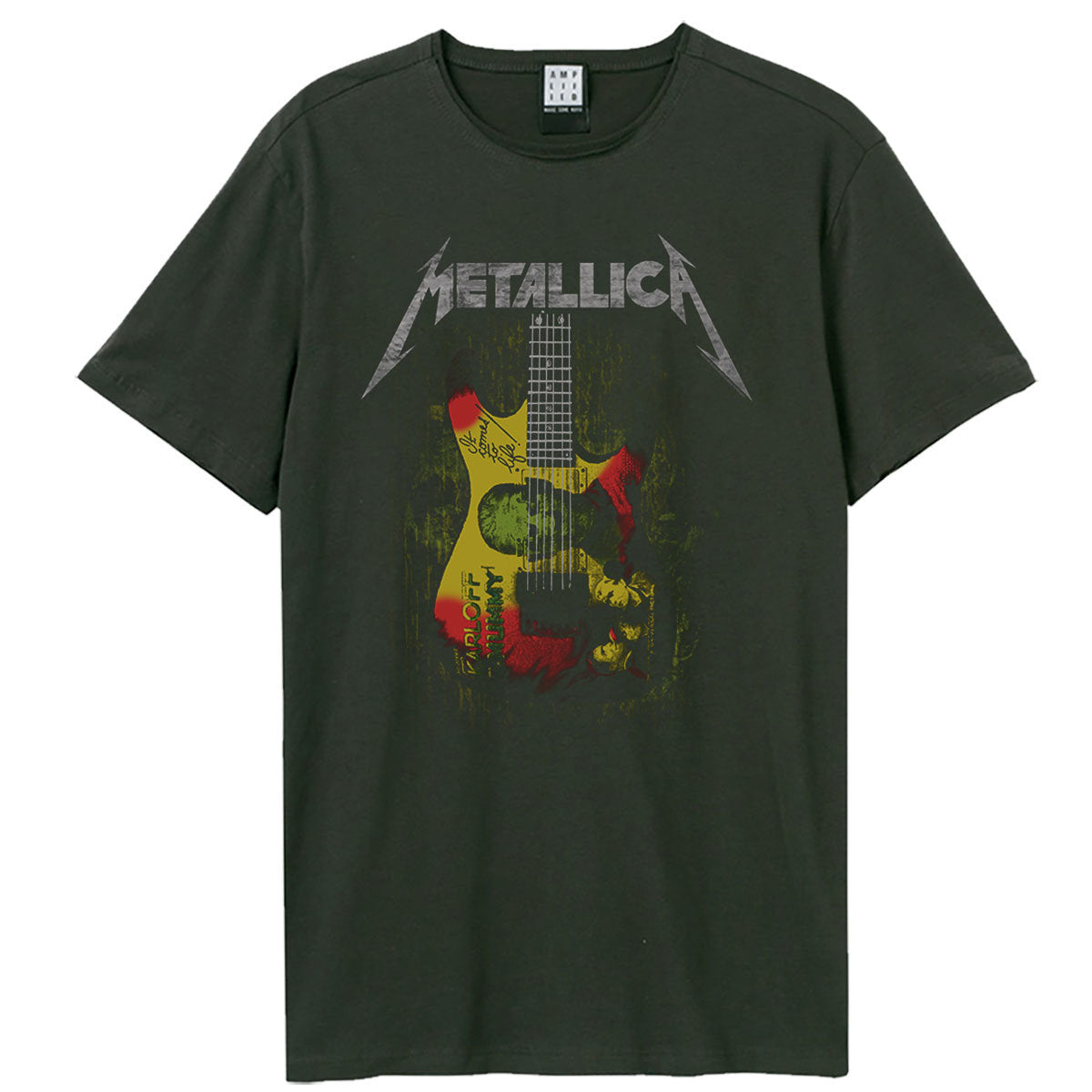 Metallica T Shirt - Frankenstein Guitar Amplified Vintage
