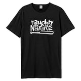 Naughty By Nature Amplified Vintage T Shirt - White Logo