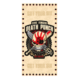 Rocksax Five Finger Death Punch Beach Towel - Got Your Six Beige | Buy Now For 34.99