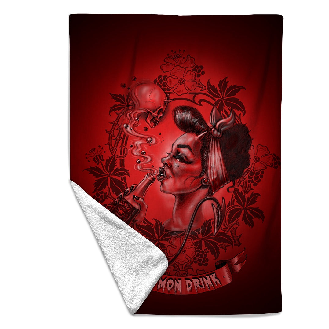 Rocksax X Alchemy Blanket - Demon Drink Red | Buy Now For 54.99