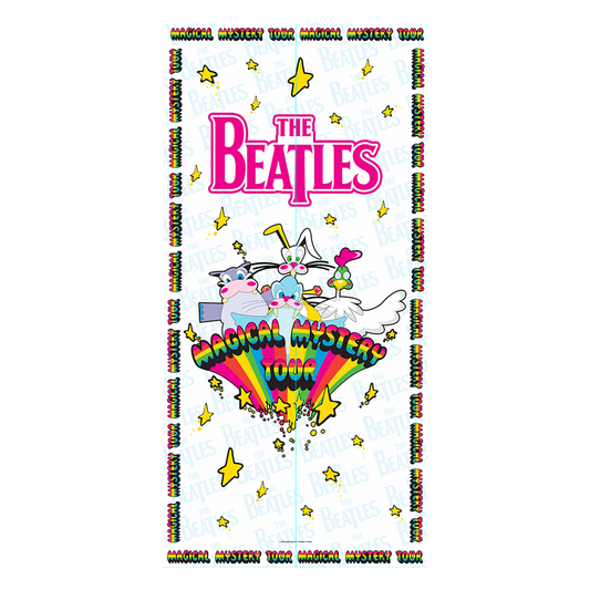 Rocksax The Beatles Beach Towel - Magical Mystery Tour White | Buy Now For 34.99
