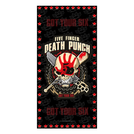 Rocksax Five Finger Death Punch Beach Towel - Got Your Six | Buy Now For 34.99