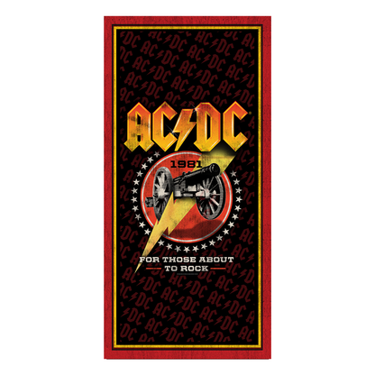 Rocksax AC/DC Beach Towel - For Those About To Rock | Buy Now For 34.99