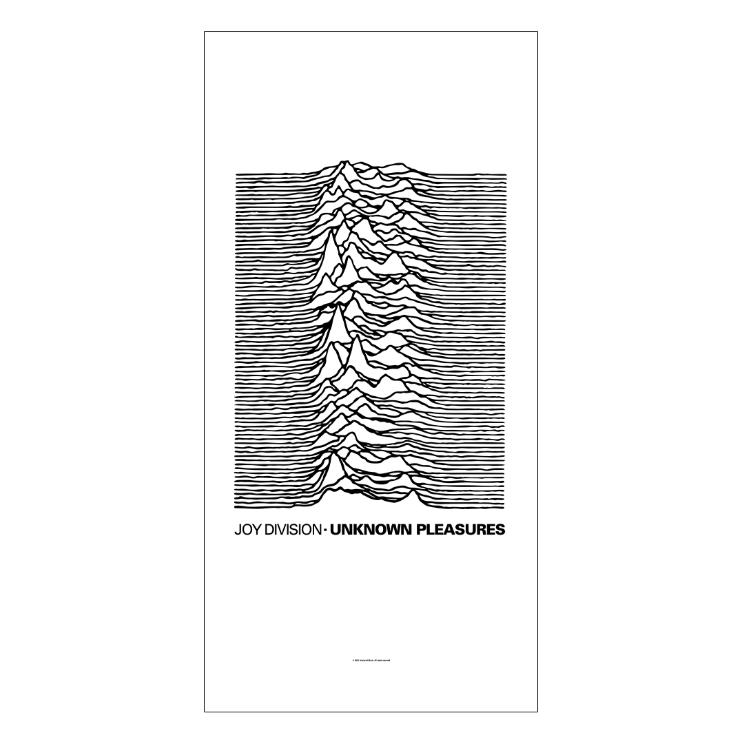 Rocksax Joy Division Towel - Unknown Pleases White | Buy Now For 34.99