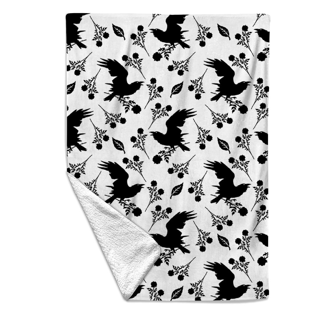Rocksax X Alchemy Blanket - Raven Rose B/W | Buy Now For 54.99