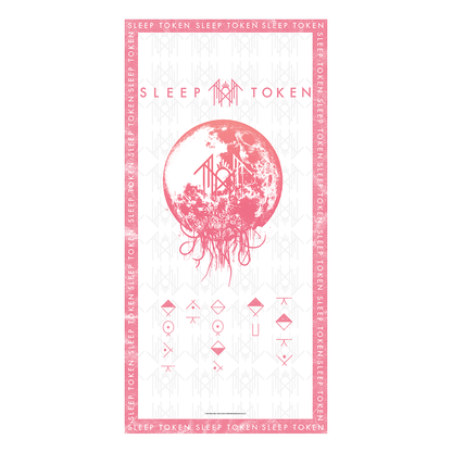 Rocksax Sleep Token Beach Towel - Summoning White | Buy Now For 34.99