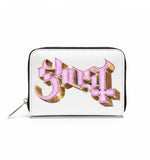 Rocksax Ghost Purse (Women's Bi-Fold Zipped Wallet) - Pink Logo