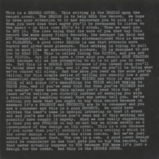 XTC CD - Go 2