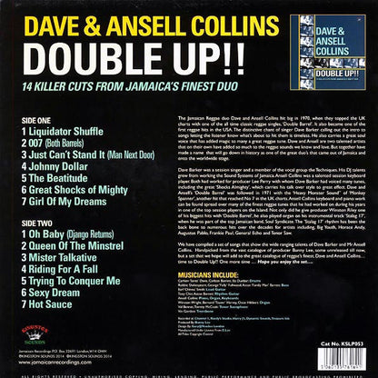Dave & Ansel Collins  LP -  Double Up!! 18 Killer Cuts From Jamaica's Finest Duo (180g)
